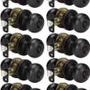 goldenwarm Oil-Rubbed Bronze Interior Door Knobs, Interior Door Knobs Bedroom, Bronze Door Knobs Privacy, Oil-Rubbed Bronze Finish Door Knobs Interior, Door Knobs Bulk(10 Pack, Oil-Rubbed Bronze) (Privacy - 10 Pack)