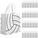 24 Pcs Non-Woven Volleyball Goodie Bags with Handles, Sports Party Favors Volleyball Gift Bags, Volleyball Birthday Decorations Wrapping Paper,Treats Bagsfor Desserts Sports Parties Supplies Birthday