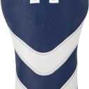 Golf Head Cover Golf Club Blue Leather Headcovers Set Fits Driver Fairway Wood Hybrid Utility Putter Iron Wedge Headcover.