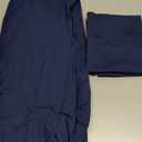 Zaizaihome 600 Thread Count Fitted Sheet Twin Size, 100% Egyptian Cotton, 2-Piece Set (1 Fitted Sheet, 1 Pillowcase), Sateen Weave, Ultra Soft Breathable,16" Deep Pocket Bed Sheet, Navy Blue