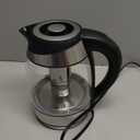 Chefman Electric Kettle with Temperature Control, 5 Presets LED Indicator Lights, Removable Tea Infuser, Glass Tea Kettle & Hot Water Boiler, 360 Swivel Base, BPA Free, Stainless Steel, 1.8 Liters