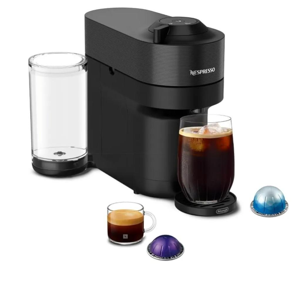 Nespresso Vertuo Pop+ Coffee and Espresso Machine by De'Longhi, Liquorice Black