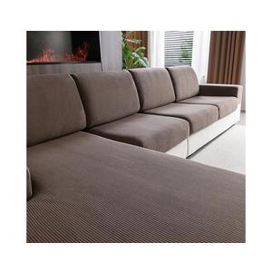 Sectional Couch Covers, Wear Resistant Stretch Sofa Covers Washable Soft Couch Cushion Covers Anti Slip Furniture Protector Sofa Slipcovers for Pets (1 Piece Back Couch Cover, Brown)