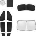 8pcs Car Window Shades for Toyota Highlander 2020-2026 Accessories,Windshield Side Rear Full Sunshade,Sun Visor UV Blocking, Privacy Protection and Blackout for Camping Outdoor