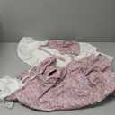 Prairie Dress Girls Pioneer Colonial Costume Floral 1800s Pilgrim Costume with Apron and Bonnet (9-10Y, Pink)