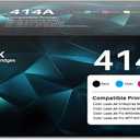 414A Toner Cartridges 4 Pack M479fdw M454dw Replacement for HP 414A, W2020A W2021A W2022A W2020X for HP Color Laserjet Pro MFP M479fdw M454fdw MFP M480f Printer Ink Black Cyan Yellow Magenta.