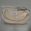 FEIBOON Spacious Nylon Crossbody Bag Bum Bag Handbags Wallets Purses Trendy Shoulder Bag for Women, Beige
