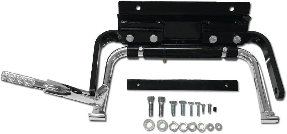ALMULOO Adjustable Center Stand Steel Compatible with 1998-2008 Harley Davidson Road King Electra Glide Road Glide FLT FLH Touring Models Powder Coated