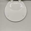 Mayfair Cameron Silver Toilet Seat, Non Slip Heavy Duty Wood, Easy Clean, Made in USA, Round