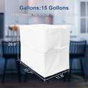 20 Pieces x Trash Compactor Bags,Fits 15 Inch Rectangular Drawer Compactors, White Heavy Duty Compressed For Home Office Kitchen Bathroom Bedroom Pets Livingroom, 15 Gallon Capacity (20 Pieces)