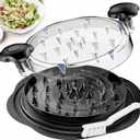 Chicken Shredder Tool Twist  Large BPA-Free Food-Safe Meat Shredder with Visible Lid, Strong Anti-Slip Base & Ergonomic Handle, Black