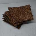 8-Piece Rattan Christmas Tree Collar - 42" Rustic Farmhouse Tree Skirt- Xmas Tree Base Cover for Christmas Decoration- Woven Holiday Tree Ring Accessory for Home, Living Room (Brown, 42 in)