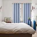 BGment Blackout Curtains for Living Room - Grommet Thermal Insulated Room Darkening Curtains for Bedroom, 2 Panels of 52 x 63 Inch, Spa Blue