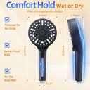 High Pressure filtered shower head- Handheld Shower Head with 2 Extra Filters,Chlorine Removal Water Softener Filters Beads for Hard Water with 6 Spray Modes- Matte Black