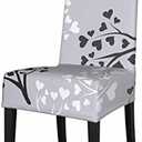 Numland 1 Pack Tree Branch With Hearts Dining Room Chair Covers Romance Foliage Valentine Ornament Short Stretchable Polyester Removable Washable for home Restaurant Banquet