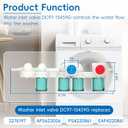 Upgrade DC97-15459H Water Inlet Valve For Samsung Washer WA50R5200AW/US WA45H7000AW/A2 WA45M7050AW WA400PJHDWR/AA WA50R5400AV/US, Replaces AP5621731, PS4220862, EAP4220862
