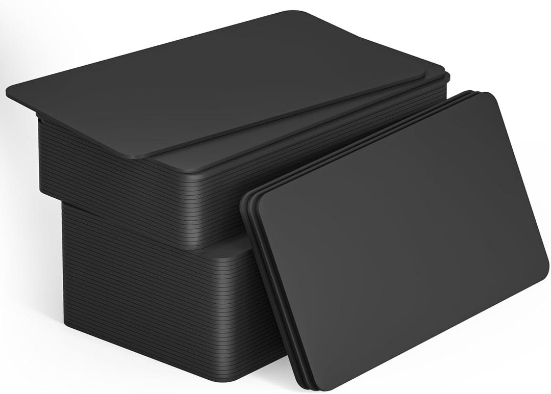 50pcs Black NFC Tags - NFC Business Cards, 215 Cards, Blank, Rewritable, 504 Bytes, Programmable, iPhone Compatible