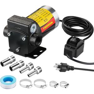 TRUPOW 110V AC Self-priming Gasoline Fuel Oil Transfer Pump with Reversible Pumping Switch for Gasoline Diesel Kerosene & More