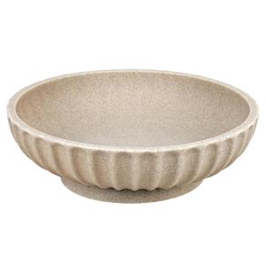 Large Decorative Bowl - Fruit Bowl for Kitchen Counter - Modern Decorative Bowl for Home Decor,Key Bowl for Entryway Table - Artificial Stone Beige