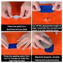 4 x High Adhesive Tarpaulin Tape Tarpaulin Repair Tape, Tarp Repair Tape,Tarpaulin Waterproof Heavy Duty Tape, (Black, 8CM*20M)