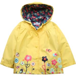 Arshiner Girl Baby Kid Waterproof Hooded Coat Jacket Outwear Raincoat Hoodies (Yellow, XS)