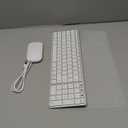 seenda Bluetooth Keyboard and Mouse Combo for Mac, SKM64-2 Rechargeable Silent Wireless Keyboard Mouse Compact Slim, 3 Multi-Device Connection, Compatible for Mac MacBook Pro/Air iPad, White Silver