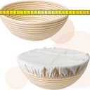 6 PCS Sourdough Bowl Covers, Upgraded Elastic Cloth Covers for Bread Proofing, Reusable Linen Cotton Fabric Lids for Artisan Dough Fermentation & Baking Jars (Fits 8.5" - 11" Bowls)