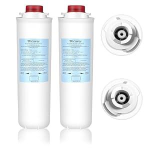 Dicaver 51300C Filters, Replacement for Elkay 51300C EWF3000 Filter By NSF/ANSI 42 Certified,Compatible with Ezh2o Filter Replacement Bottle Stations, High Capacity 3000 Gallon (No Chip) 2 Packs
