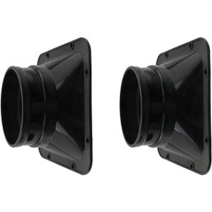 Antrader 3.7 Inch Duct Connector Flange, ABS Plastic Straight Pipe Flange Square to Round Interface Air Duct for Ventilation,Cooling, Heating and Air Conditioning Systems,2Pcs