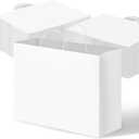 OUTUXED 110pcs 16x6x12 Inch White Paper Bags with Handles, Kraft Large Paper Gift Bags Bulk for Small Business, Merchandise, Gifts, Shopping, Grocery