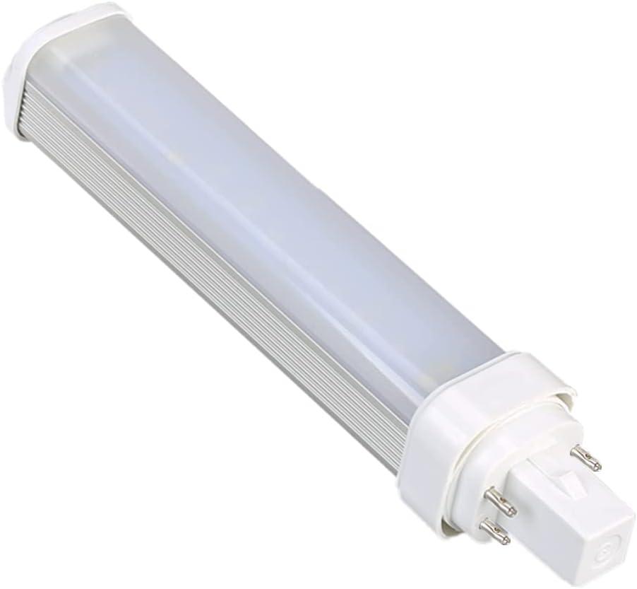 11W G24Q LED Bulb, 4 Pin CFL LED Replacement, 120V 6000K Horizontal PL Bulb, Bypass The Ballast (Cool White 6000k)