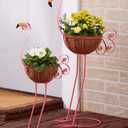 Sets of 2 Bird Planters Flamingos