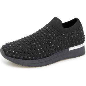 Kenneth Cole REACTION Womens Cameron Jewel Jogger (9 Wide, Black)