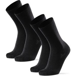 DANISH ENDURANCE Hiking Socks Women & For Men, Merino Wool Liner, Crew Mens, Womens Moisture Wicking, Work, Calcetines para Hombre, Black, Medium