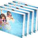 DreamShore 4x6 Acrylic Magnetic Picture Frame, 5 Pack Clear Frameless Rectangle Photo Frame for Desktop Display