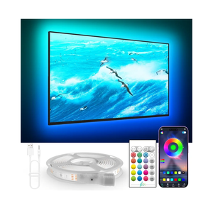 TV Lights Behind, 19.68ft LED Lights for 55-85 Inch TV, RGB TV Backlight, Music Sync Bluetooth APP and Remote Control Strip Lights USB Powered for Bedroom Gaming Room Decor