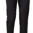 Plaid&Plain Mens Slim Fit Dress Pants Stretch Dress Pants (33W x 30L, Black)