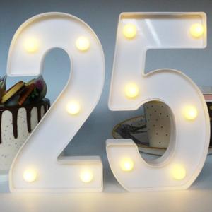 Light Up Numbers 25 Sign for Wedding Anniversary, 25th Birthday Party Decorations for Women, 25th Birthday Centerpieces Table Decorations for Men