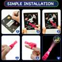 28 Pack Valentines Day Gifts for Kids ,Space LED Finger Lights with Valentine Cards Exchange Gifts School Classroom Prizes Valentines Day Gifts for Kids Boy Girl Valentine Party Favors