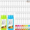 Sliner 250 Pcs 2oz Small Plastic Juice Bottles Ginger Juice Bottle with Lids Liquid Vial Reusable Clear Beverage Container with Lid, Freezer Safe, Leak Proof for Milk, Water