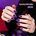 OpenLive Reflective Nail Polish 12 Colors With Base Coat and Top Coat Glitter Red Bule Purple Green Nail Polish Set Quick Dry Sparkle Winter Manicure Long Lasting for Holiday Gift Giving 5ML