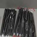 Handepo 48 Pack Flameless Taper Candles Realistic with Yellow Flickering Candlelights Plastic 11 Inch Last Long Battery Operated Window Candlestick for Halloween Christmas(Black)