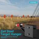 2x4 Steel Target Hanger - Ar500 Steel 2x4 Target Stand Brackets, Steel Plate Target Hanger,Ar500 Steel Plate Shooting Bracket,Target Hangers for Shooting Steel Targets