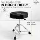 Hydraulic Drum Throne for Adults Heavy Duty Saddle Drum Stool