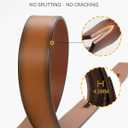 CHAOREN Ratchet Belts for Men - 1.5" Mens Belt Genuine Leather for Causual Jeans - Customizable Style, Versatile Fit (Brown)