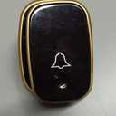 Wireless Doorbell, 1,000ft Range Loud Enough with 5 Volume Levels and Mute Mode Door Chimes LED Flashing (Black)