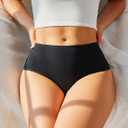FINETOO Cotton Underwear for Women High Waisted Ribbed Full Coverage Briefs Soft Breathable Moisture Wicking Panties 6 Pack (XL)
