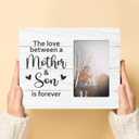Mom Picture Frame Gifts for Mother from Son, The Love Between a Mother & Son is Forever Wooden Picture Frames, 4x6 inch Photo