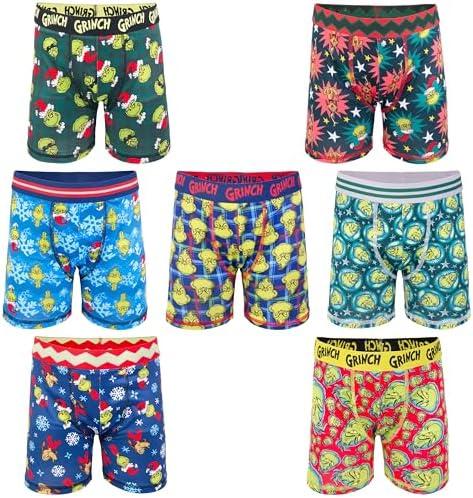 Dr. Seuss boys The Grinch Who Stole Christmas Athletic Boxer Briefs Sizes 10 Pack of 4