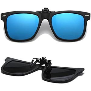 Long Keeper Kids Polarized Clip On Sunglasses Teen Boys Girls Square Flip Up Clip-on Sunglasses Over Glasses